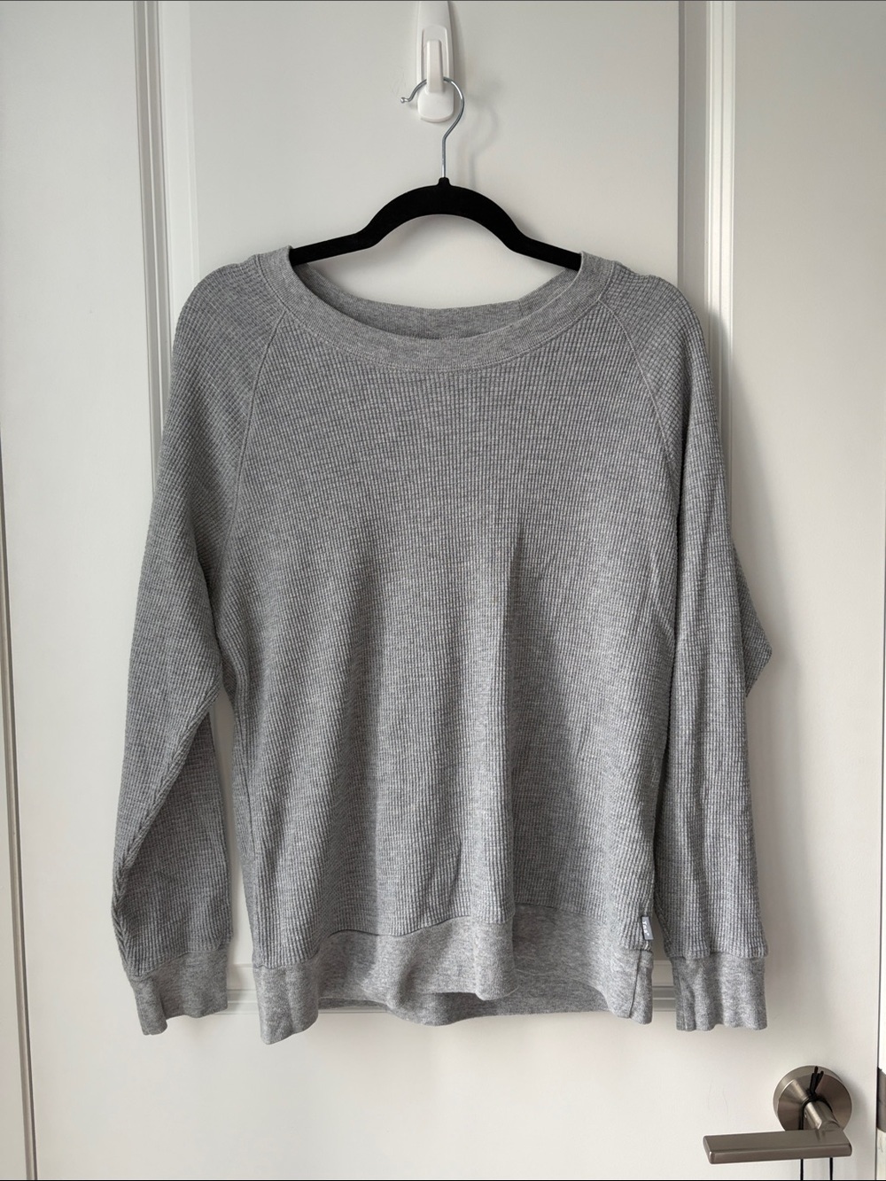 TNA Light Gray Alder Waffle Crewneck